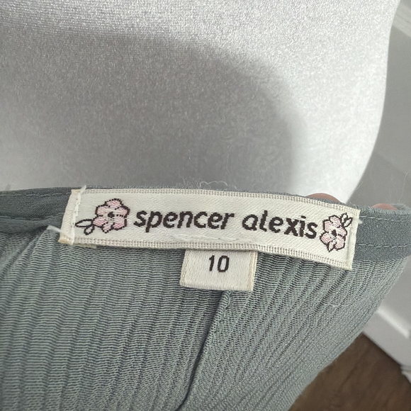 Vintage Spencer Alexis Maxi Dress Womens 10 Green Fairy Romantic 90s Y2K USA - Picture 3 of 11